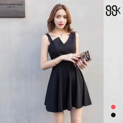 Korean Pleated Mini Dress